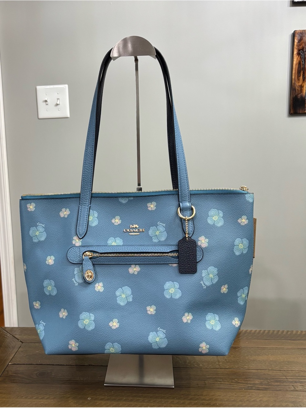 Coach Taylor Tote with Pansy Print